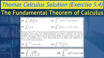 Thomas calculus exercise 5.4 Q26 to Q32 | Fundamental Theorem of Calculus || Lec 25