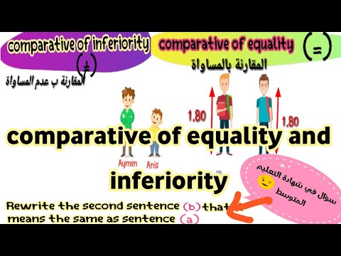 Comparative Of Equality And Inferiority درس السنة الرابعة متوسط