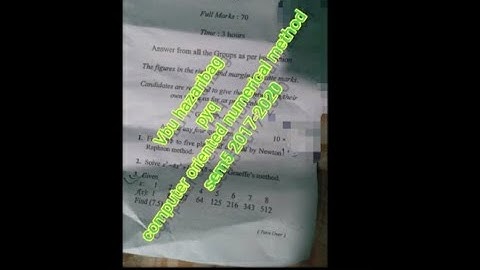 Vbu  hazaribag pyq computer oriented numerical method sem5 2017-2020