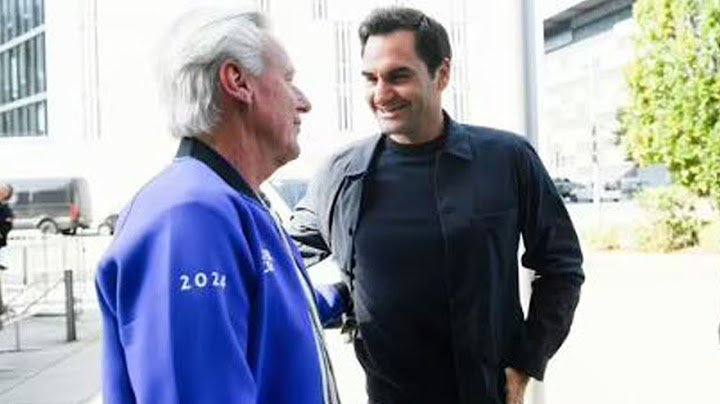 Roger Federer presents priceless gift to John McEnroe and Bjorn Borg after Laver Cup