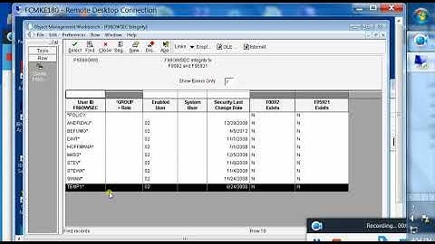 JDE / E1 F98OWSEC Integrity P5598OWS