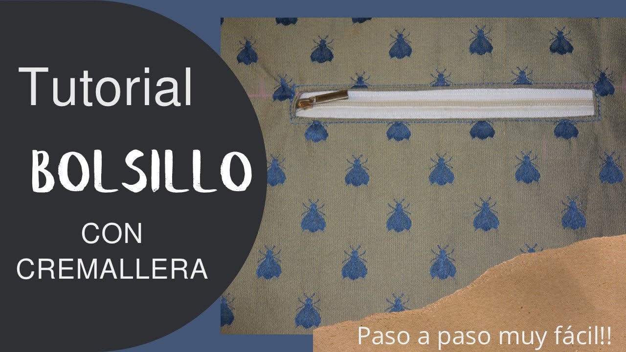 Cómo hacer un bolsillo con cremallera