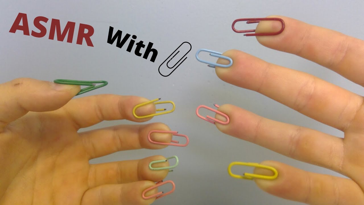 ASMR tapping with paper clip nails YouTube