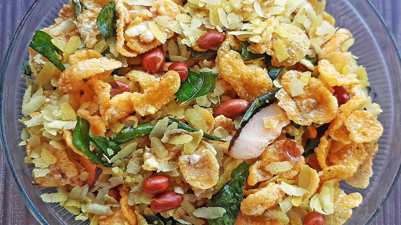 घर पर आसानी से बनाये चटपटा तीखा नमकीन | Spicy Cornflakes Chewda Recipe | Desi Indian Food