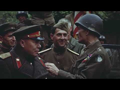 Встреча на Эльбе 25 апреля 1945. Цветная хроника