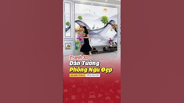 Tranh 3d khổ lớn, tranh dán tường phòng khách #shortvideo #youtubeshorts