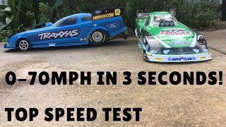 NHRA Funny Car Traxxas Top Speed Test!