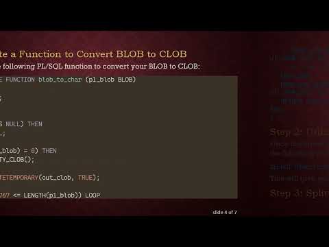 How to Parse BLOB Data Type in Oracle PL/SQL