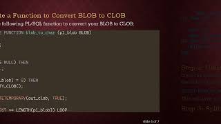 How to Parse BLOB Data Type in Oracle PL/SQL