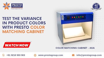Test the variance in product colors with Presto color matching cabinet