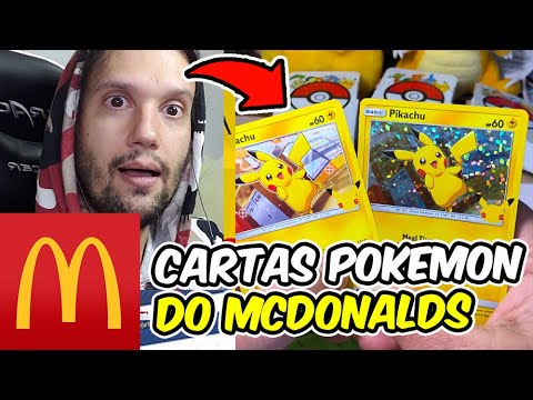 CARTAS POKEMON DO MCDONALDS 2023! Tirei 2 PIKACHUS RAROS! CAPITÃO