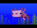 Axolotl in the ocean minecraft parody of astronaut in the ocean