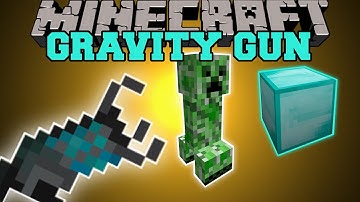 Minecraft: GRAVITY GUN (PICK UP AND THROW MOBS AND BLOCKS!) Mod Showcase
