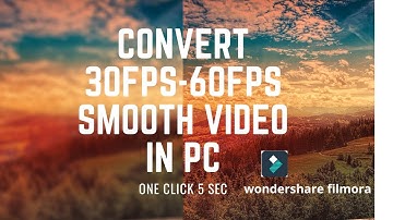 convert any video to 60fps  in filmora in one click