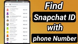 How to find snapchat ID with mobile number // find friends on snapchat by phone number screenshot 3