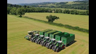 Bryan Bros at 1st cut silage near Lismore Co Waterford in early June 2023