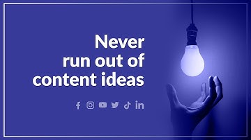 Never run out of content ideas again! (Tips & Tricks) - #DIGITAL