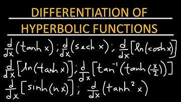 Differentiation of hyperbolic functions - Calculus