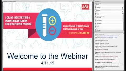 JSI Webinar: Scaling Index Testing and Partner Notification for HIV Epidemic Control