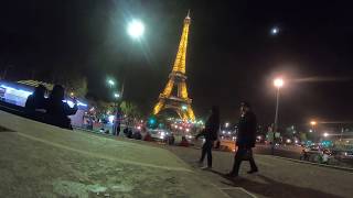 gopro7: Beauty of Eiffel Tower at Night, Time Lapse