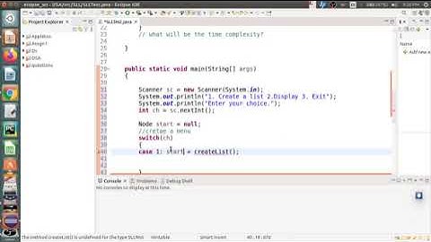 Singly Linked List(Menu driven program for List creation)