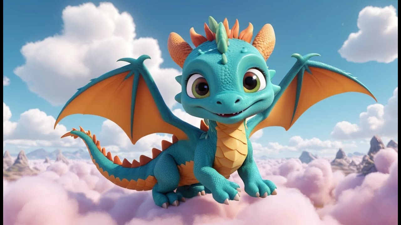 Roblox Baby Dragon Flew Into a Rainbow Cloud | Fun Kids Nursery Rhymes