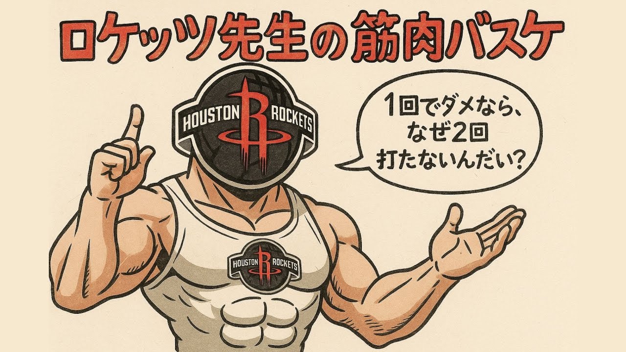 1回で決まらないなら、2回打てばいいんじゃない？ロケッツ先生の面白い筋肉バスケについて
