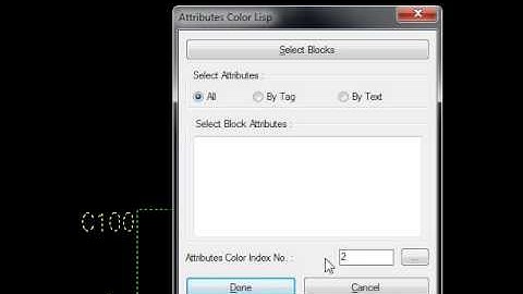 Change Attributes Color (AUC) Lisp