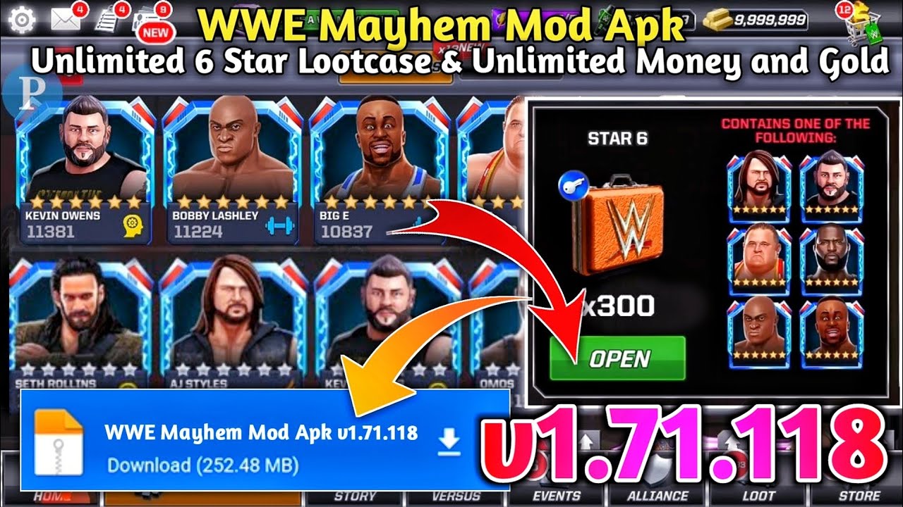 WWE Mayhem Mod Apk v1.71.118 WWE Mayhem New Mod Unlimited