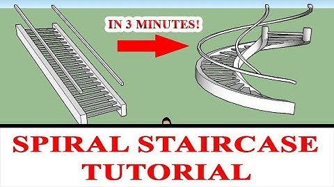 CREATING A SPIRAL STAIRCASE IN SKETCHUP USING SHAPE BENDER IN 3 MINUTES!