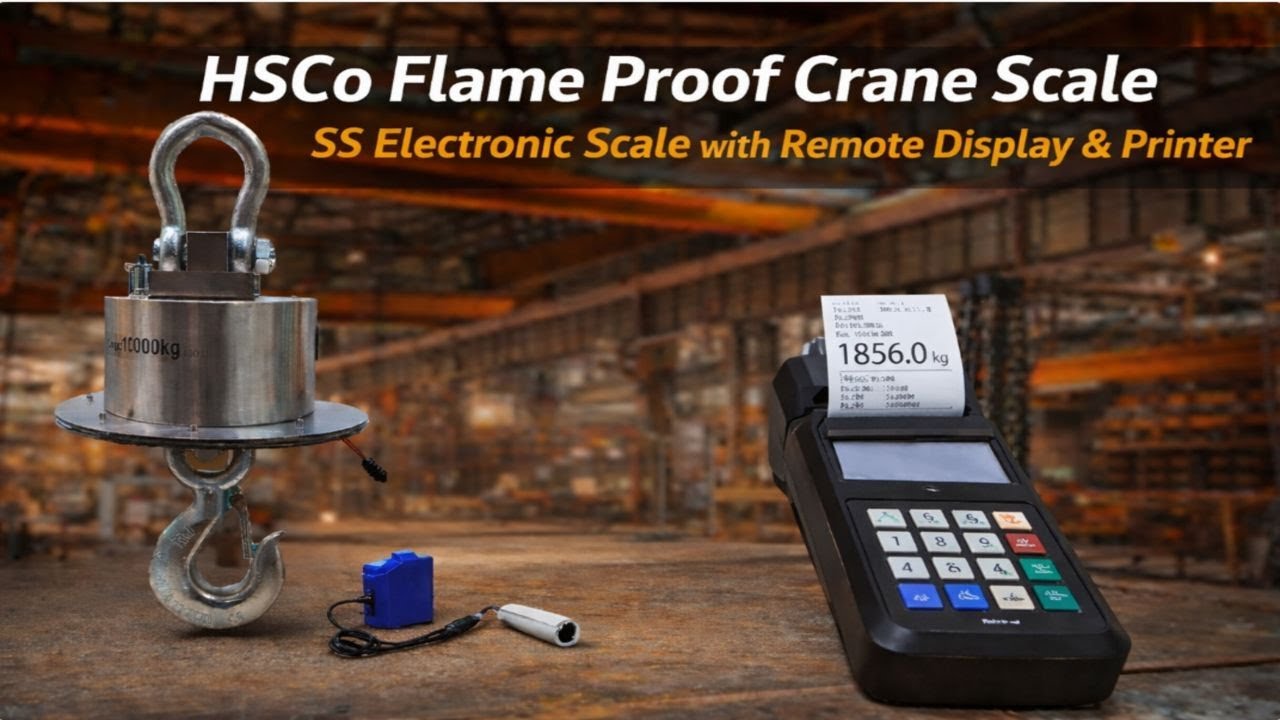 HSCo Flame Proof Crane Scale | SS Electronic Scale with Remote Display & Printer