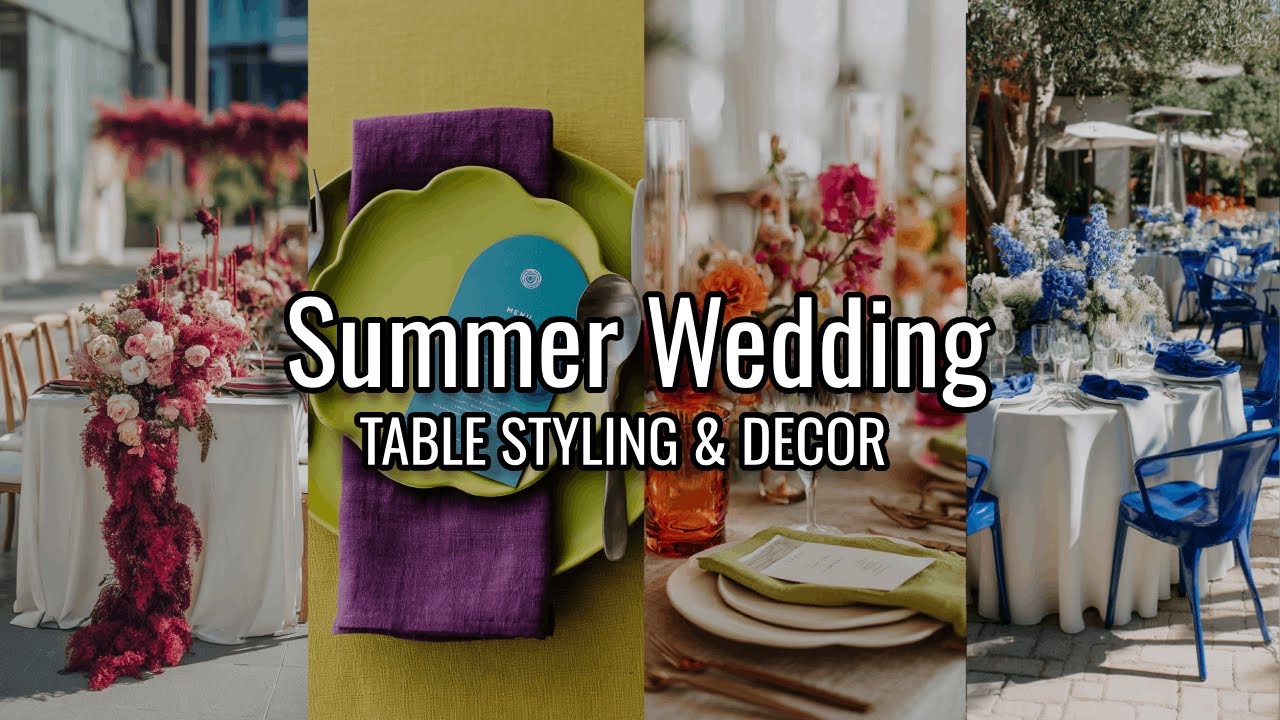 Summer Wedding Table Decor & Styling Tips Modern Elegant Tablescapes