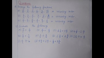 Arithmetic operations on fractions (video Tt6)