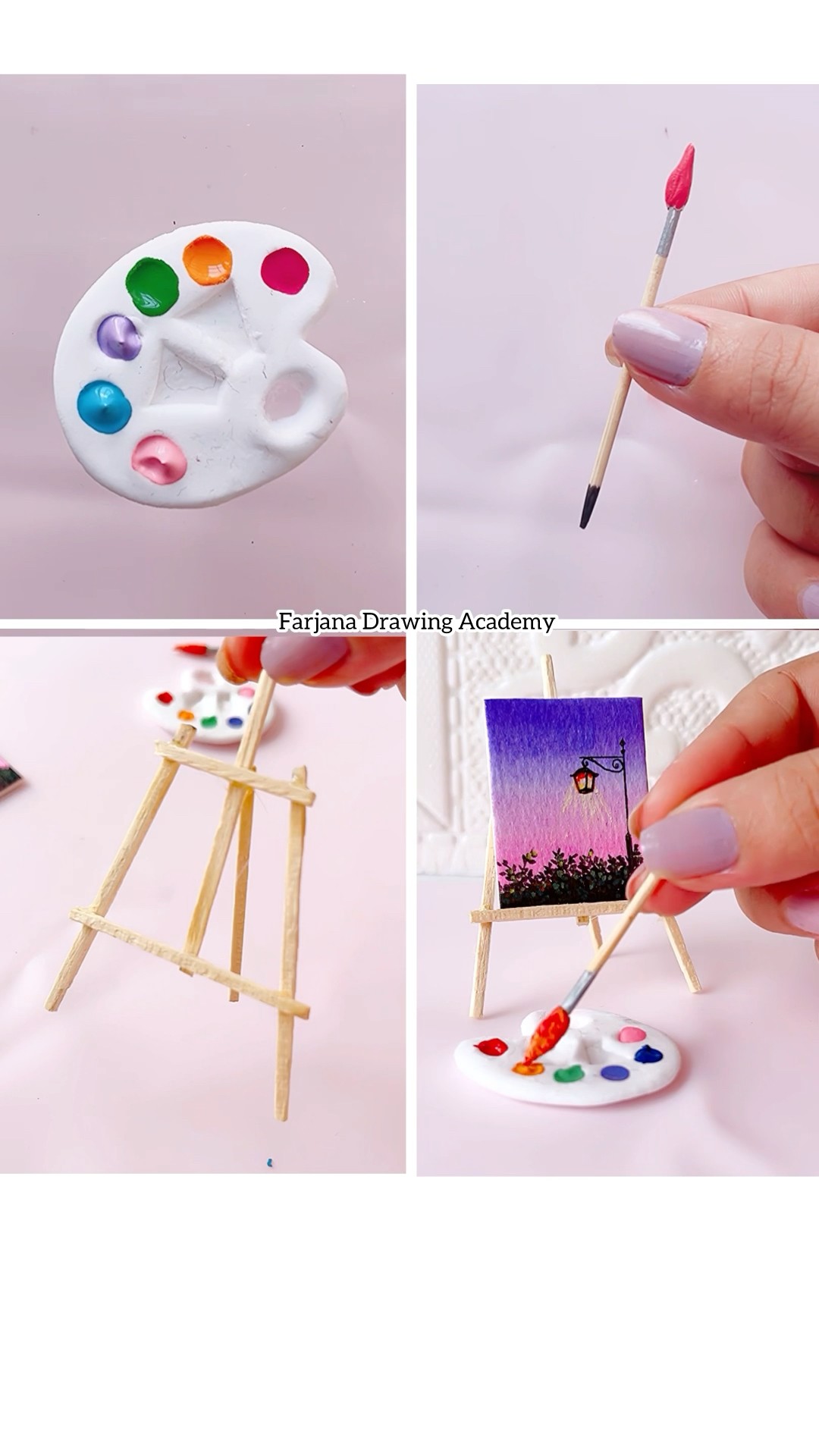 Handmade Miniature painting set #painting #satisfying #shorts