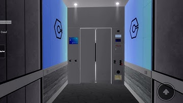 4 Cortex Destination Dispatch Elevators at Cortex Elevators HQ (2019 ver), Roblox. (Main)