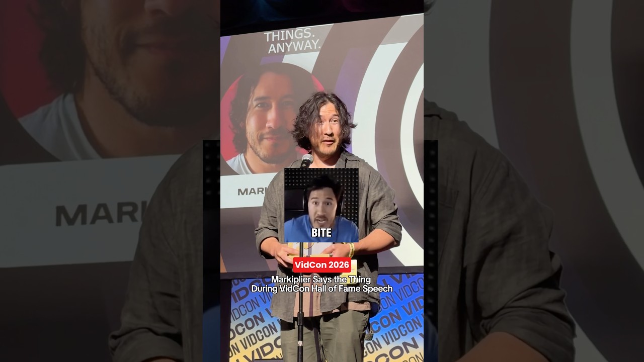 Markiplier Gets The Bite of ‘87 aka VidCon Hall of Fame Award | #vidcon2026