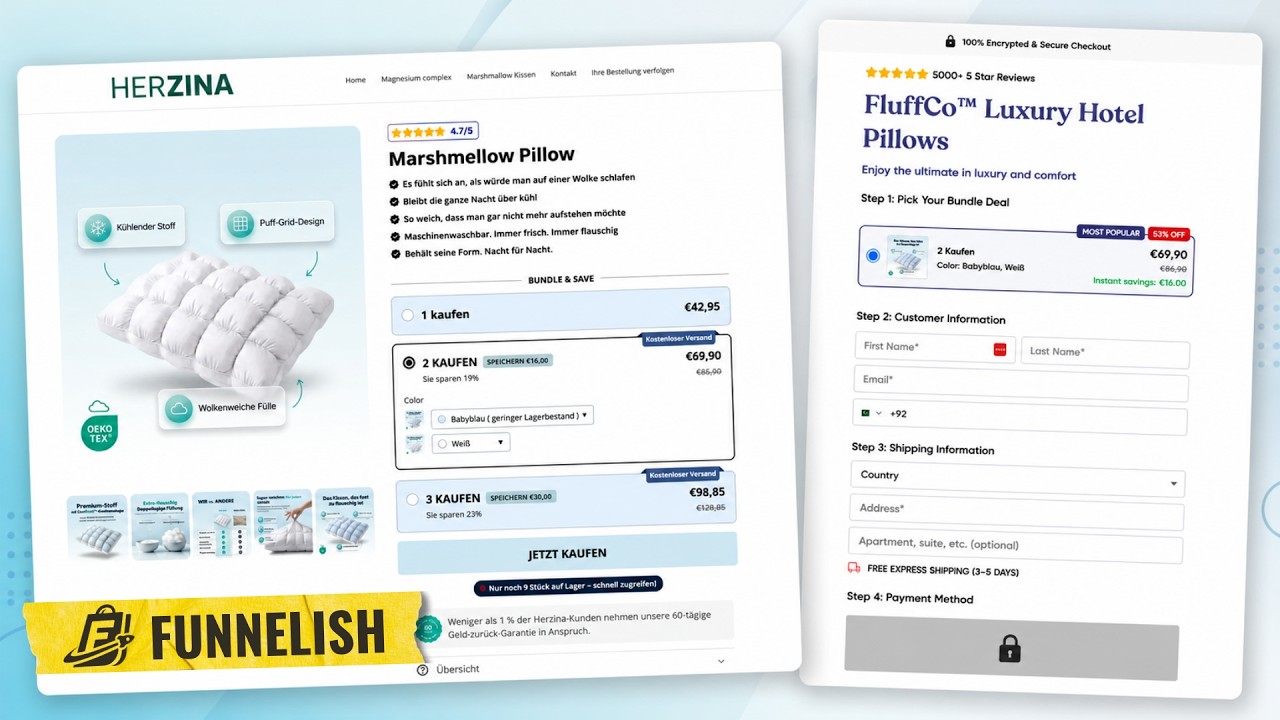 Marshmallow Pillow Funnel - Funnelish Template