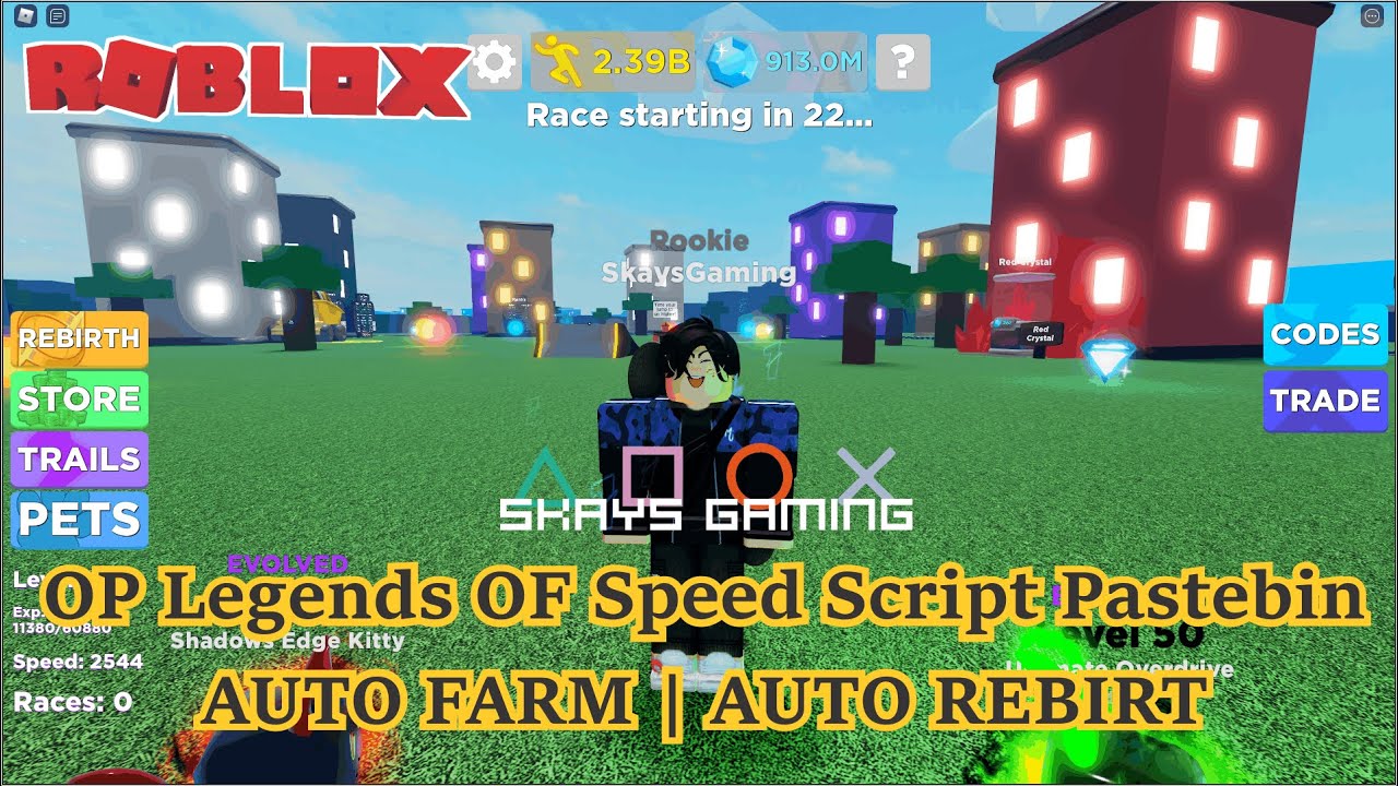 Legends Of Speed [Auto Farm/Cush Server/Auto rebirth] Scripts