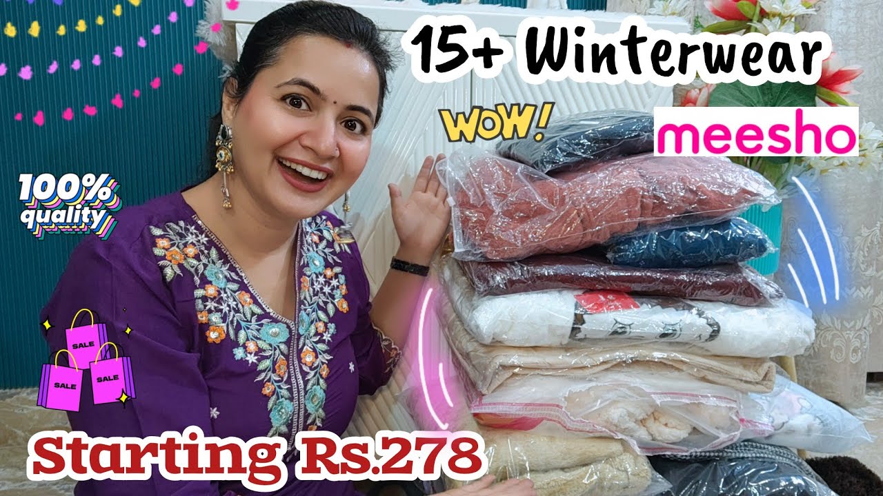 Meesho Winterwear Haul 💕 | Sweaters , Jackets , Night suits Haul | Neema's Talk 
