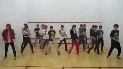 SHINee & EXO - special stage dance practice @ 2012 MAMA