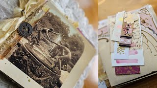 Junk Journal Flip Through | Easy Hidden Binding Dancing Maidens Journal  |  Work in Progress