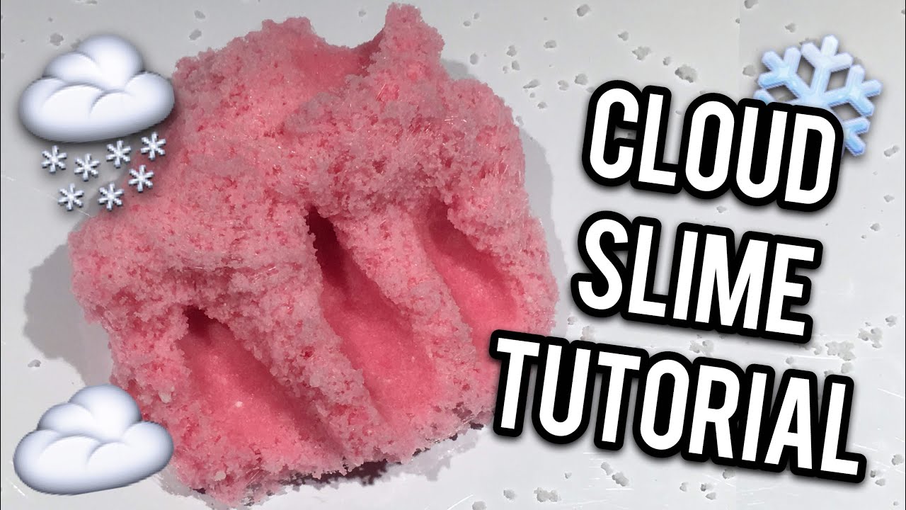 CLOUD SLIME WITHOUT FAKE SNOW! USING PADS! 