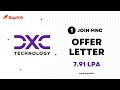 Dxc Offer Letter 7.57 LPA | SquNik
