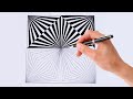 How To Draw Geometric Square Design ! 3d Drawing Design ! Optical illusion ! 3d Drawing trick