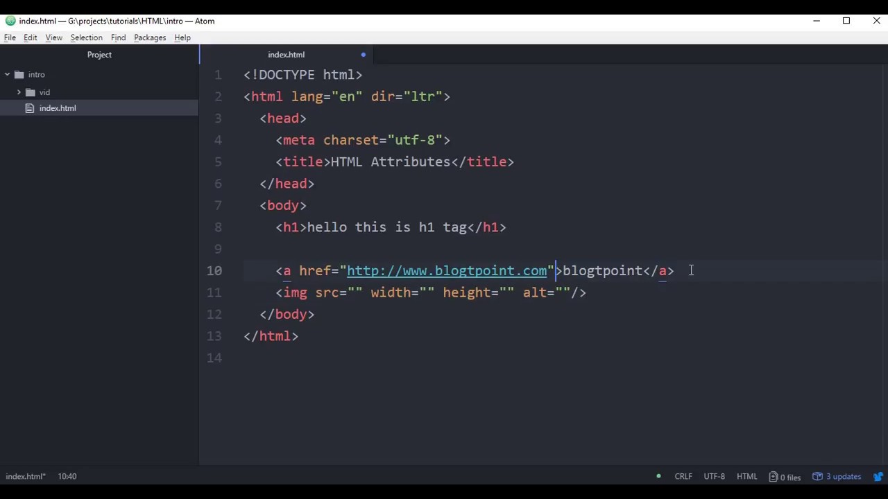 HTML Tutorial for Beginners - 01 - HTML Attributes - YouTube
