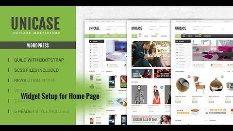 Step-8 : Widget Setup for Home Page - Unicase Electronics Store WooCommerce Theme
