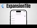 Comment creer une FAQ en flutter avec ExpansionTile widget