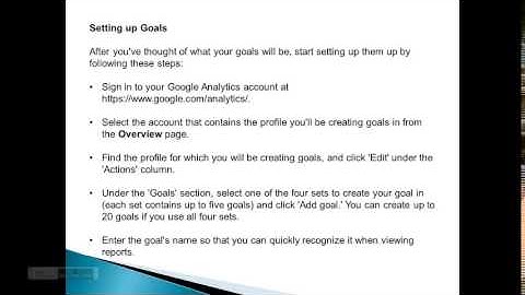 Google Analytics - How to set up Goals and Funnels Video