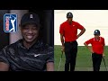 Tiger Woods reacts to Charlie & Tiger: Mannerisms video