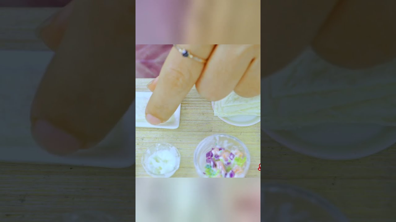 Miniature cooking | Tiny kitchen: How to make a delicious appetizer 